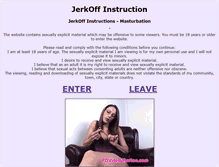 Tablet Screenshot of jerkoff-instruction.com